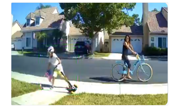 Mom Watches Her Young Boy Yank an American Flag Off a Lawn Then Toss it To the Ground [VIDEO]