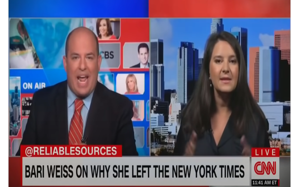 Brian Stelter Said The Left Doesn’t Censor Debate On Hot Topics and Bari Weiss Slams Him With Reality [VIDEO]