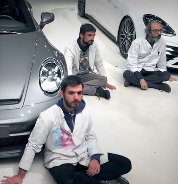 Climate Protesters Glued Their Hands To the Floor of a Volkswagen Exhibit Then Complained When the Company Wouldn’t Help Them