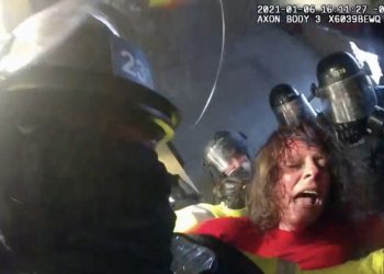 Here’s Victoria White After DC Officer Jason Bagshaw Beat Her in Face with Baton and His Fist 40 Times on January 6 (VIDEO)