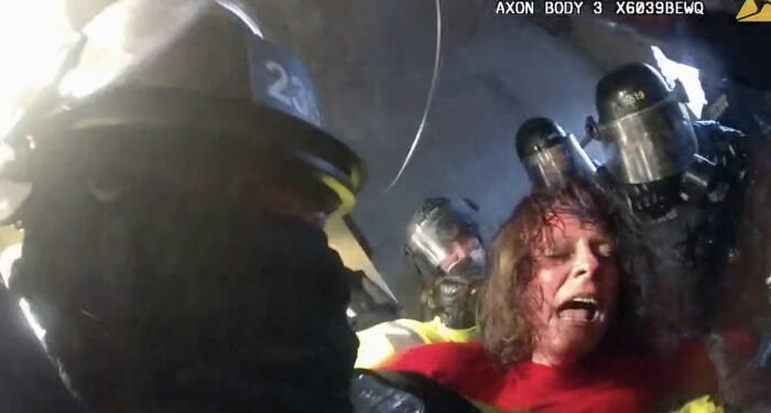 Here’s Victoria White After DC Officer Jason Bagshaw Beat Her in Face with Baton and His Fist 40 Times on January 6 (VIDEO)