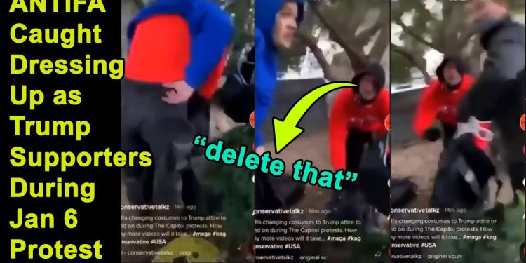 Jan. 6 Videos Show ANTIFA Disguising Selves as Trump Supporters, Trumpers Stopping Vandals