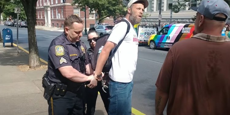 Reading, PA: Man Arrested For Trying To Quote the Bible at Pride Rally Goers