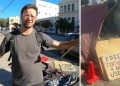 Homeless SF Convicted Child Molester Allowed to Camp Across From Grade School With Sign Saying ‘Free Fentanyl For New Users’