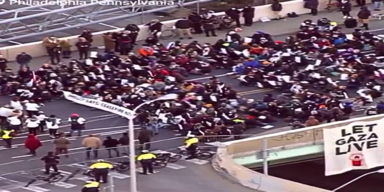 Pro-Hamas Activists Cause Major Traffic Disruption on I-76 in Philadelphia as Philly PD Protects the Terror Supporters [VIDEO]