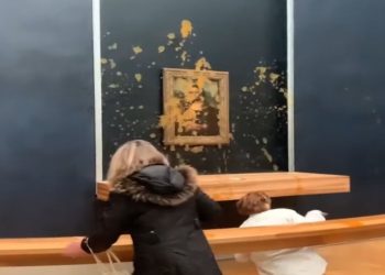 Soup Nazis Attack Mona Lisa: Activists Make a Splash at Louvre Museum [VIDEO]