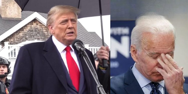 Trump Pays Respect at NYPD Officer’s Wake While Biden Attends Star-Studded Fundraiser a Half-Hour Away