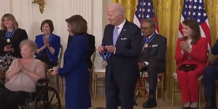 Chutzpah: Biden Gives Medal of Freedom To Nancy Pelosi For Her Actions on January 6