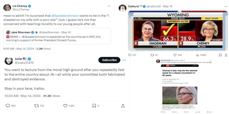 Liz Cheney Roasted Online for Comments on House Speaker Johnson’s Support For Trump – It Was Brutal