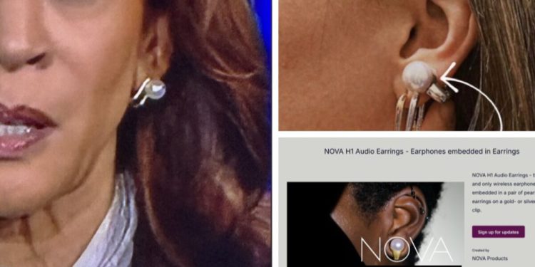 Wireless Audio Earrings Company Responds to Rumors Kamala Harris Wore Earpiece During Presidential Debate