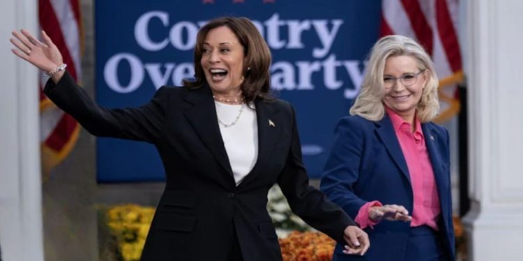 Liz Cheney, Suffering from TDS Level 8, Campaigns With Kamala Harris Against Donald Trump, Ending Her Political Career
