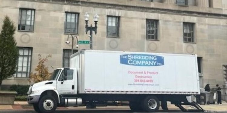 Paper-Shredding Truck Spotted Outside Department of Justice Building Days After Trump Announces Matt Gaetz Attorney General Nomination